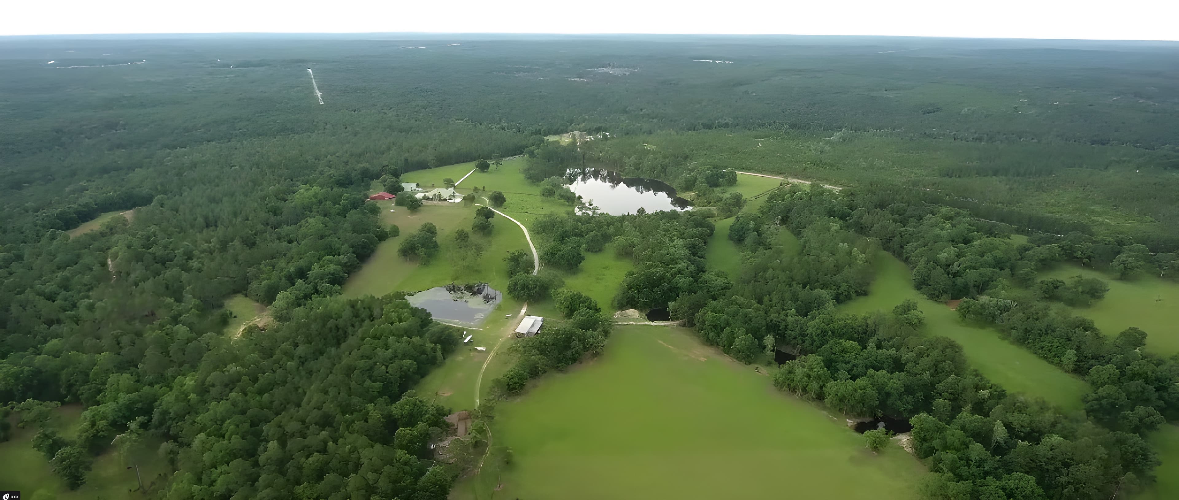 Aerial view of Oak Clover Pastures